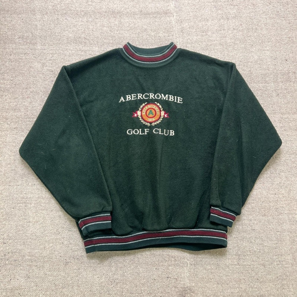 Vintage Abercrombie Golf Club Sweatshirt Mens Small Green 1990s